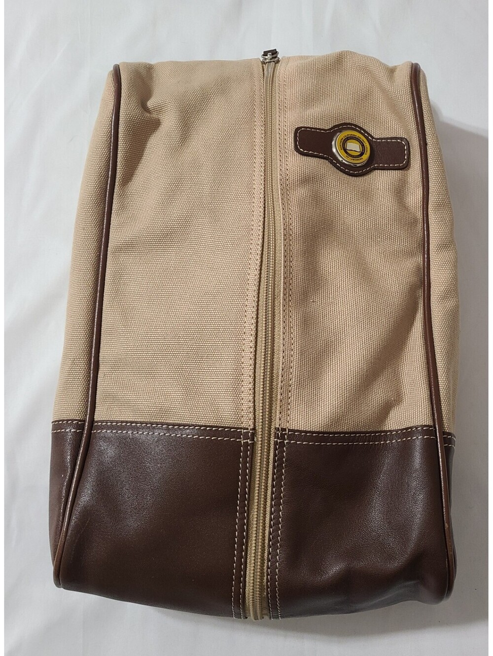 Personalized Golf Shoes Bag Mens Sz 14x9 Canvas Leather Travel Pouch Labor Union